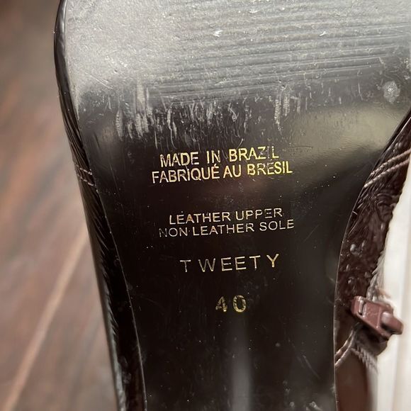 Bos. & Co. | Burgundy leather ankle boot heels - Picture 6 of 10